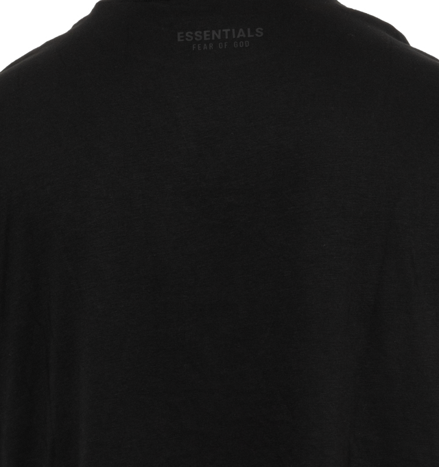 Image 4 of 4 - BLACK - FEAR OF GOD ESSENTIALS Fitted Tee featuring crew neck, short sleeves, straight hem and logo on back neck. 100% cotton.  