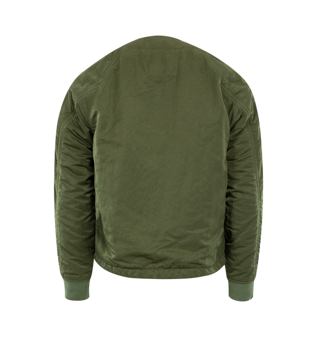 Image 2 of 3 - GREEN - C.P. COMPANY Technical Jacket featuring zipped front closure, slit pockets, snap-buttoned pockets and internal pocket. 100% polyamide. 