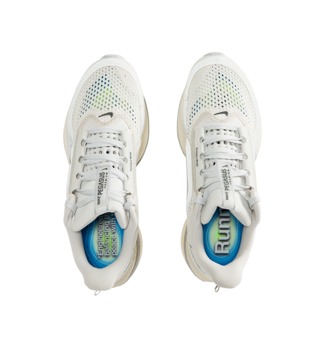 Image 5 of 5 - WHITE - NIKE Pegasus Premium Sneaker featuring breathable circular knit upper, responsive cushioning, ZoomX foam in the midsole and ReactX foam in the heel, full-length Air Zoom unit, waffle outsole with high-abrasion rubber and reflective design details. 