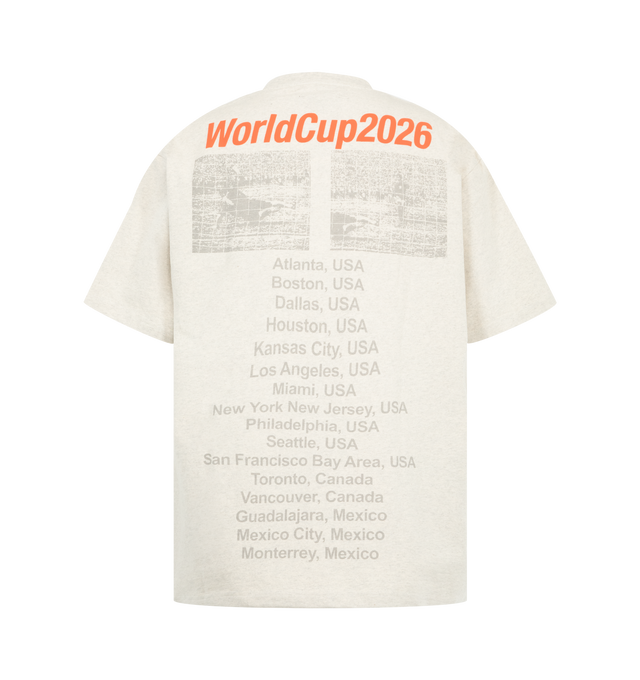 Image 2 of 2 - GREY - Pleasures Mens Relaxed Heavyweight T-Shirt is crafted from heavyweight cotton jersey. Features a relaxed fit, crew neck, water-based jumbo graphic print, and puff-printed logo detailing. Main Material: Cotton. Made in China. 