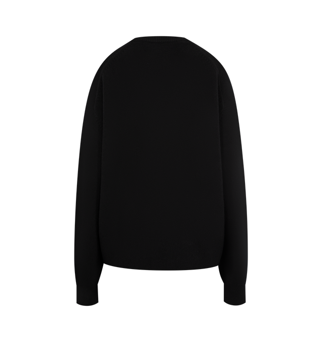 Image 2 of 2 - BLACK - EXTREME CASHMERE Jack Sweater featuring a relaxed-fit, v-neck. crafted in cosy, medium-weight cashmere with a traditional knit structure and ribbed details at the cuffs, hem and neckline. 94% cashmere, 5% nylon, 1% elastane. 
