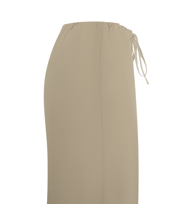 Image 3 of 3 - GREEN - THE ROW Delano Pant featuring relaxed low-rise pant in washed heavyweight cotton poplin with straight cuffed leg, drawstring waist and side seam pockets. 100% cotton. Made in Italy. 