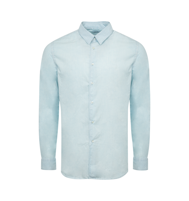 Image 1 of 2 - BLUE - ASPESI Camicia Comma featuring button front closure, long sleeves, classic collar and button cuffs. 