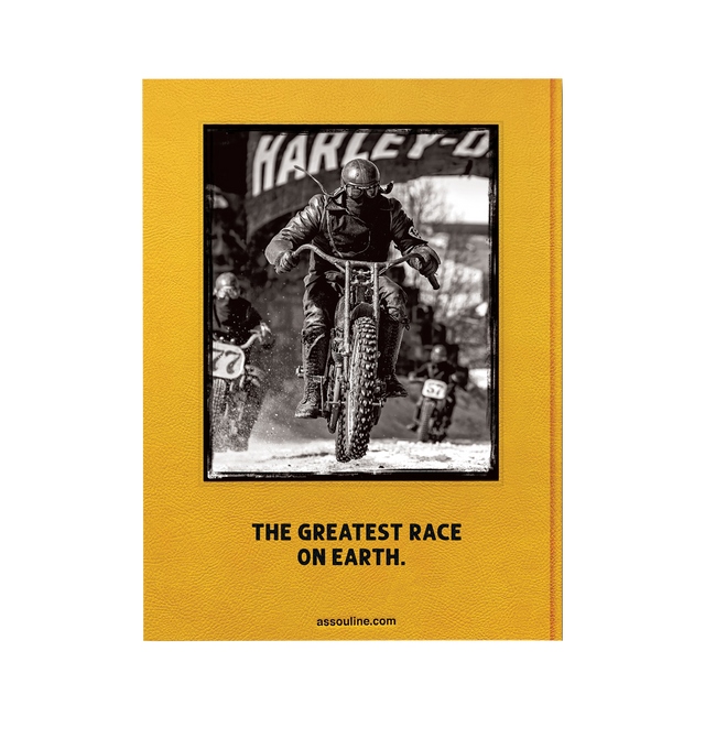 Image 3 of 5 - YELLOW - ASSOULINE The Race of Gentlemen. Beloved by a band of speed demons and rule breakers decked out in leather-strapped pilot goggles and long, wiry beards, the Race of Gentlemen, or TROG as its affectionately come to be known, is a yearly celebration of American hot rod culture. It takes place once a year on the sandy beaches of Wildwood, New Jersey, where competitors and enthusiasts alike gather in the name of speed. Vintage cars, motorcycles and other weathered machines are raced more 