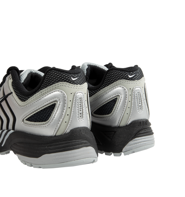 Image 3 of 5 - SILVER - Nike Air Pegasus 2005 Sneakers are a lace-up style with real and synthetic leather, Nike Air technology, foam midsoles, and rubber waffle outsoles.  