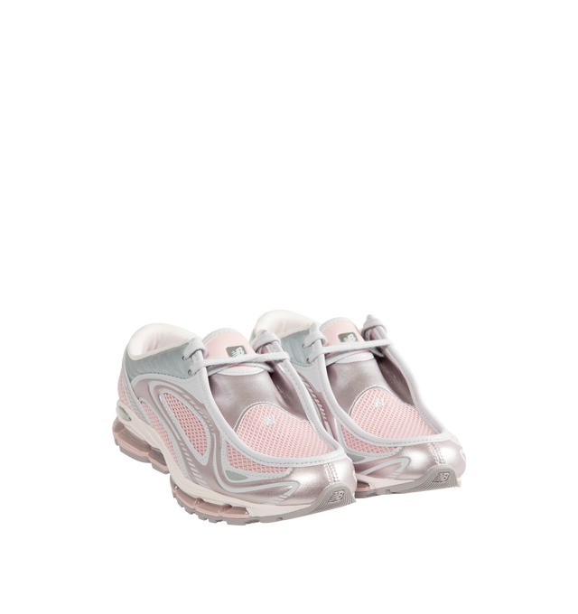 Image 2 of 5 - PINK - New Balance 1890A Sneakers feature a progressive silhouette that blends performance-inspired comfort with an elevated, fashion-forward design. Crafted with a synthetic upper in a Pink Granite and Pink Chalk colorway, this style is equipped with ABZORB midsole cushioning and ABZORB SBS heel technology for enhanced comfort, impact absorption, and stability. Finished with reflective accents, signature N logo embroidery at the toe, and NB-branded patches at the tongue and heel, the 1890A d 