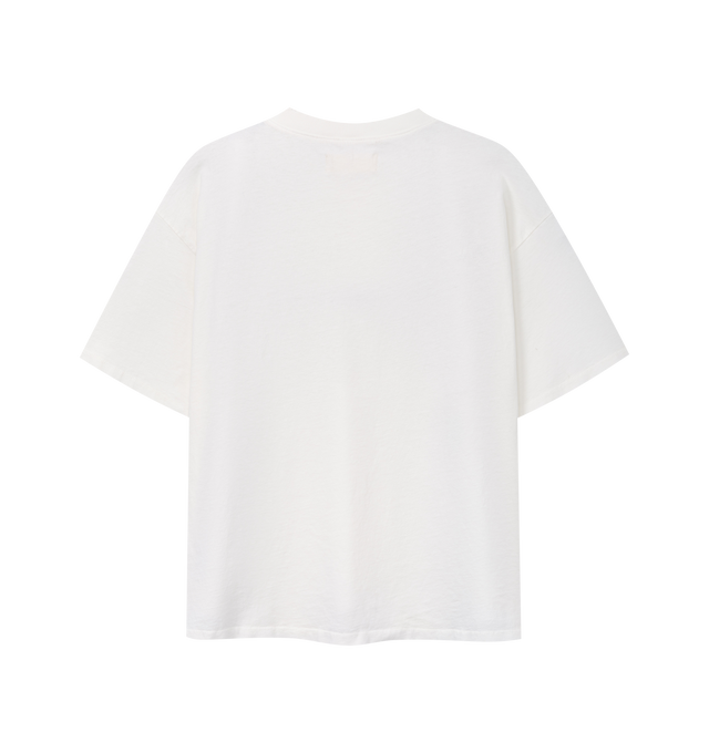 Image 2 of 6 - WHITE - Cherry LA Men's Henley T-Shirt is crafted from cotton and features a boxy-fit silhouette with a classic Henley neckline. Designed with embroidered detailing at the front, this elevated everyday essential combines relaxed proportions with signature Cherry LA styling. Main Material: Cotton. Made in Los Angeles, California. 