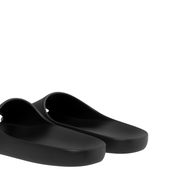 Image 3 of 4 - BLACK - THE ROW Ama Slide featuring smoothly curved slide sandal in lightweight rubber with contoured footbed and seamless construction. 100% rubber. Made in Italy. 