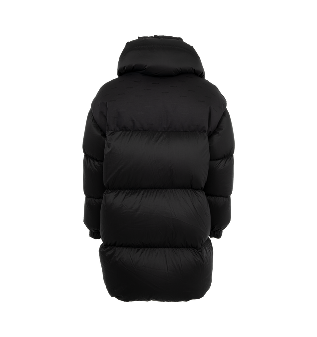 Image 2 of 3 - BLACK - MONCLER GRENOBLE Verone 2 Jacket featuring down-filled, double collar, flap with snap button closure, side welt pockets and snap button cuffs. 100% polyamide/nylon. Padding: 90% down, 10% feather. 