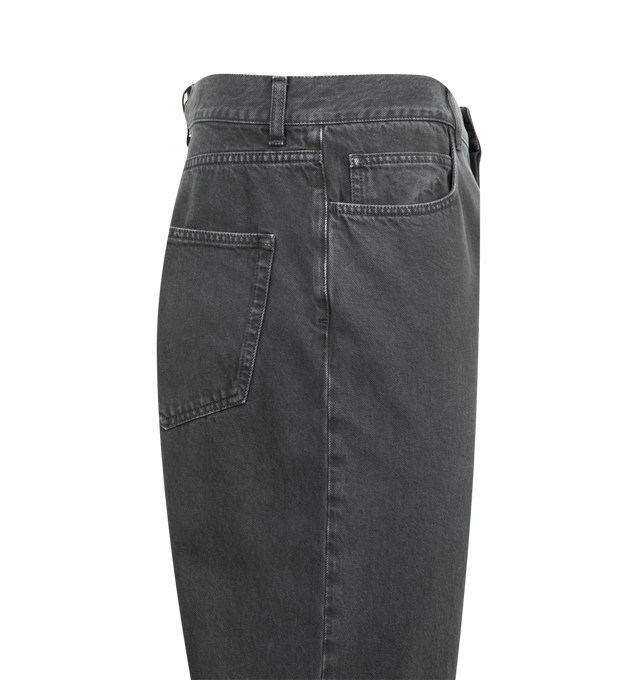 Image 3 of 3 - BLACK - The Row Ross Jeans featuring slim fit, belt loops, five-pocket styling and button-fly. 100% cotton. Made in Italy. 