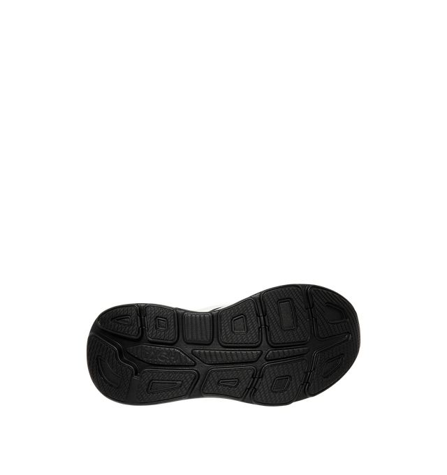 Image 4 of 5 - WHITE - Hoka M Bondi 9 Sneaker featuring engineered mesh upper with rubber sole, lace-up front, foamed EVA midsole and increased stack height for maximum cushioning, zonal breathability, reflective detailing and cushioned tongue and collar. 