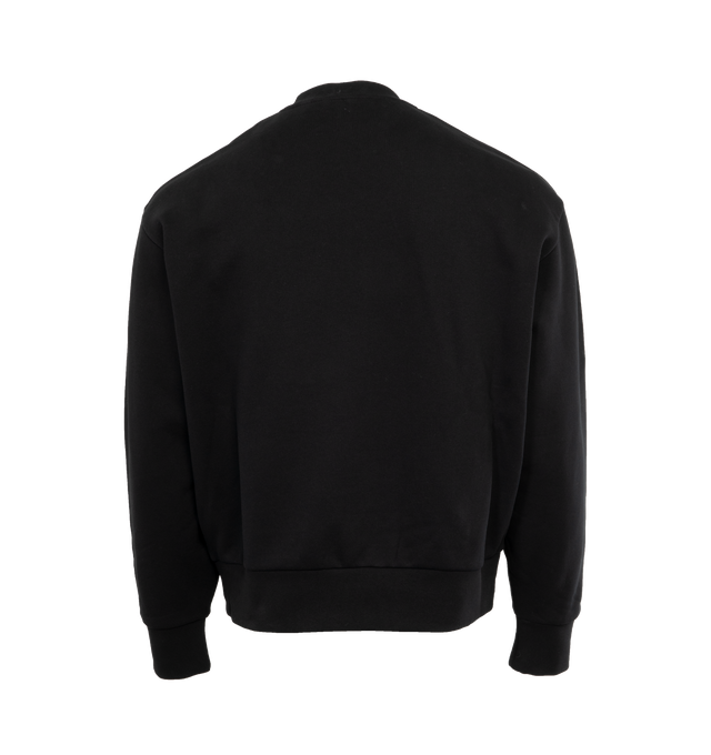 Image 2 of 3 - BLACK - MONCLER GENIUS MONCLER X ROC NATION BY JAY-Z SWEATSHIRT features a crew neck, knitted cuffs and a small label of both brands in the front center chest. Fits true to size. 100% cotton. 