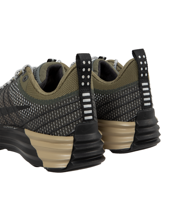 Image 3 of 5 - BROWN - Nike Lunar Roam Sneaker featuring breathable mesh upper in desert bronze and metallic pewter colors, lace up style, TPU panels, foam midsole and rubber outsole. 