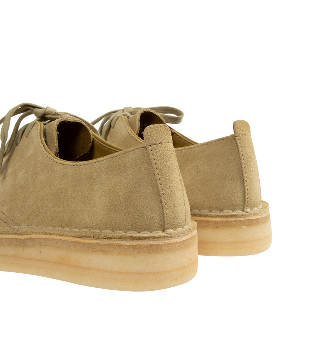 Image 3 of 4 - BROWN - CLARKS Coal London Shoes featuring lace-up closure, wax laces, suede upper, natural rubber crepe sole and finished with two Clarks Originals fobs. 