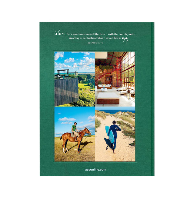 Image 3 of 5 - GREEN - ASSOULINE Punta del Este, a world-class beach resort in Uruguay, attracts elite visitors with its golden sands, stunning seaside homes, and exquisite cuisine. Often compared to the Hamptons and St. Tropez, it offers a unique blend of city, countryside, and beach, with vibrant nightlife and daytime activities like horseback riding, exploring Casapueblo, and enjoying an authentic South American asado. H13" x W10" x D2" / 6.4 lb. Made in Italy. 