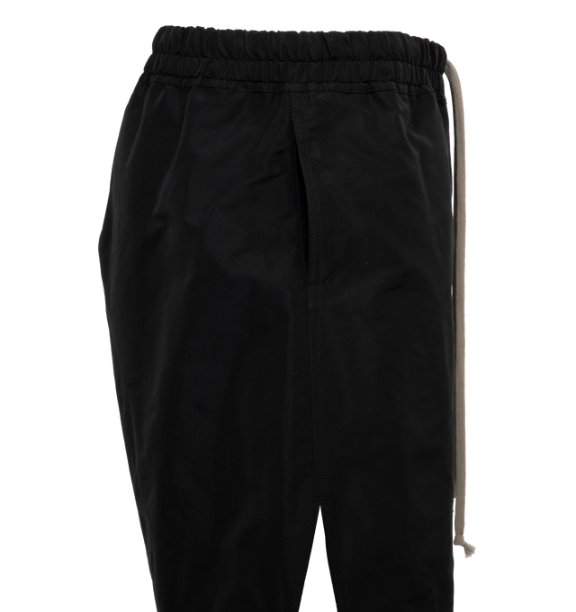 BLACK - RICK OWENS Boxer Shorts featuring drawstring at elasticized waistband, two-pocket styling, vented outseams and dropped inseam. 97% organic cotton, 3% elastane. Made in Italy.