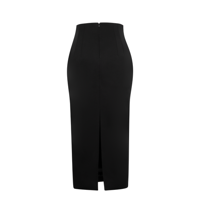 Image 2 of 3 - BLACK - Wardrobe.NYC Sculpted Skirt features engineered darts and a back vent. 53% polyamide, 47% wool. Made in Slovakia.  