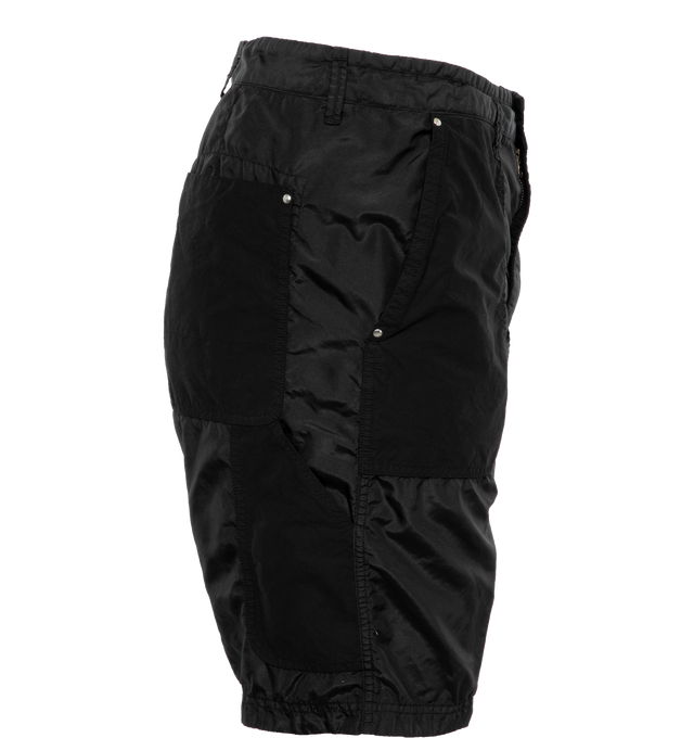 Image 3 of 4 - BLACK - STONE ISLAND Bermuda Comfort Shorts featuring zipper fly, button fastening, two front pockets and two back pocket. 