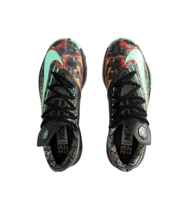 Image 5 of 5 - MULTI - NIKE KD VI Sneaker featuring retro edition of the KD 6, Kevin Durant's sixth signature model from 2013, sleek low-profile silhouette with an asymmetrical lacing system, lightweight synthetic upper with Flywire support cables, signature Nike and KD branding on the upper and tongue, Zoom Air cushioning in the forefoot and rubber outsole. 