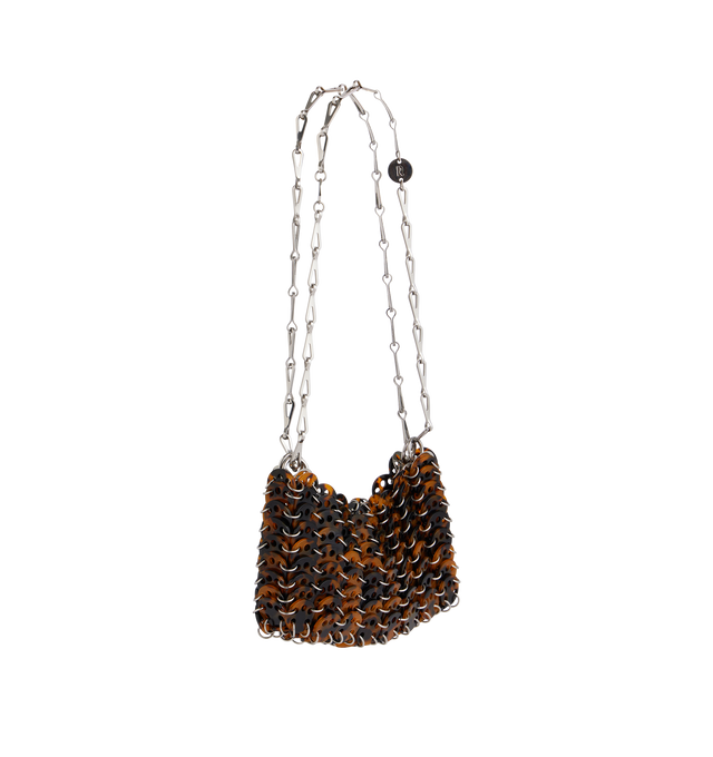 Image 2 of 3 - BROWN - Paco Rabanne 1969 Nano Tartaruga Bag is crafted by hand and it can be hand carried, worn over the shoulder, or as a crossbody bag. 100% acetate. Made in Madagascar.  