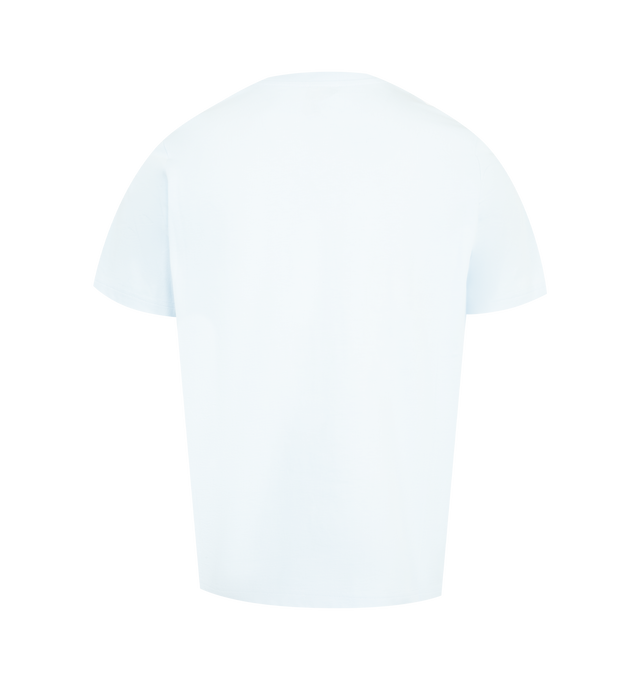 Image 2 of 2 - BLUE - CASABLANCA Airbrush Smiley Classic T-Shirt featuring organic cotton jersey, a tie dye inspired logo is printed using the technique of airbrushing, crewneck and ribbed trims. 100% organic cotton. Made in Portugal. 