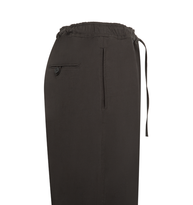 Image 3 of 3 - BROWN - STUDIO NICHOLSON Drawcord Trousers featuring drawstring at elasticized waistband, four-pocket styling and straight leg. 