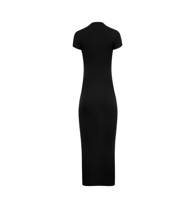 Image 2 of 2 - BLACK - WARDROBE.NYC Cap Sleeve Dress featuring short sleeves, crew neck, maxi length and form fitting.  