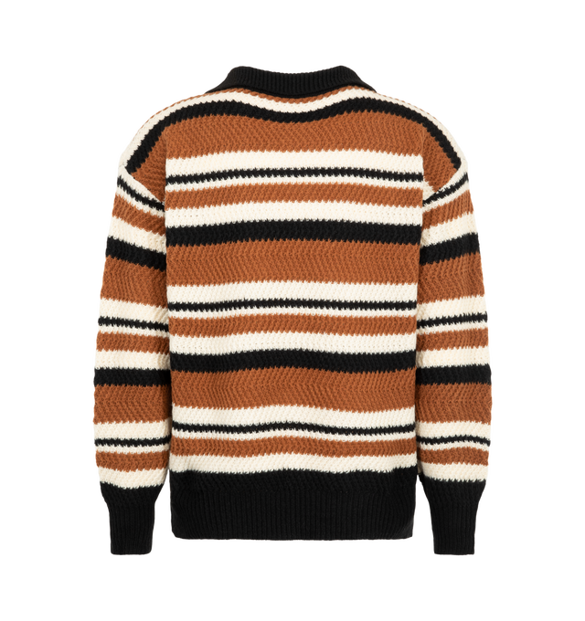 Image 2 of 2 - MULTI - Pleasures Men's Cooper Polo Sweater is crafted from soft polyester knit and features a classic polo collar for a refined take on casual knitwear. Main Material: 100% Polyester. 