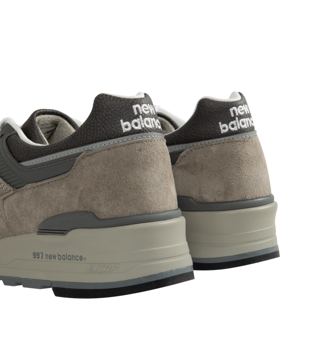 Image 3 of 5 - GREY - NEW BALANCE U997 Core Sneaker featuring ENCAP midsole cushioning, lightweight EVA foam cushioning in midsole and heel and durable blown rubber outsole. Suede overlays. Contains pig skin leather. 