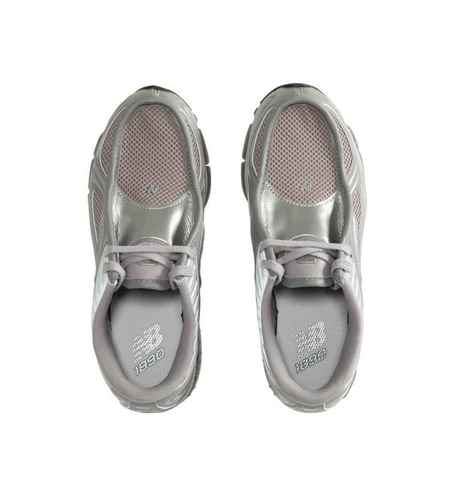 Image 5 of 5 - GREY - New Balance Unisex 1890A Sneakers are crafted with a synthetic upper and feature a progressive apron upper construction that lends a refined, elevated aesthetic to the silhouette. Designed for comfortable everyday wear, the sneaker is equipped with ABZORB midsole cushioning, which absorbs impact through a combination of cushioning and compression resistance, while ABZORB SBS heel cushioning delivers enhanced stability and comfort. An ultra-stable heel further supports all-day wear, bal 
