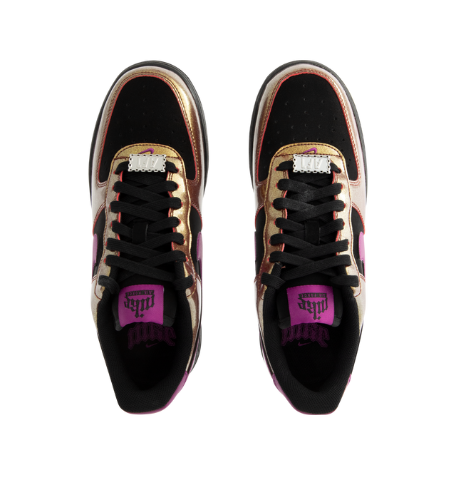 Image 5 of 5 - MULTI - NIKE Air Force 1 '07 LV8 Sneaker featuring synthetic leather upper with perforated toe box, lace up closure, Nike Air cushioning and rubber outsole with heritage hoops pivot circles. 