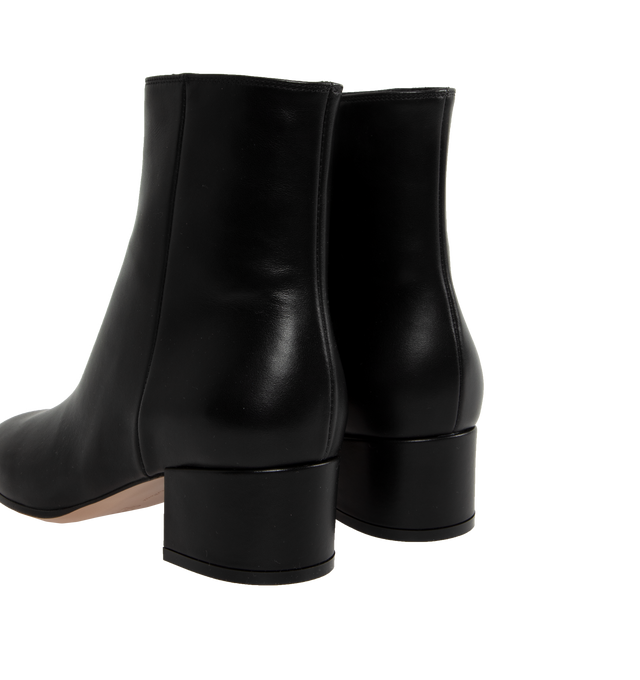 Image 3 of 4 - BLACK - GIANVITO ROSSI Joelle 45mm Bootie featuring round toe fitted bootie with an inside zip and a 45mm block heel. 100% calfskin.  