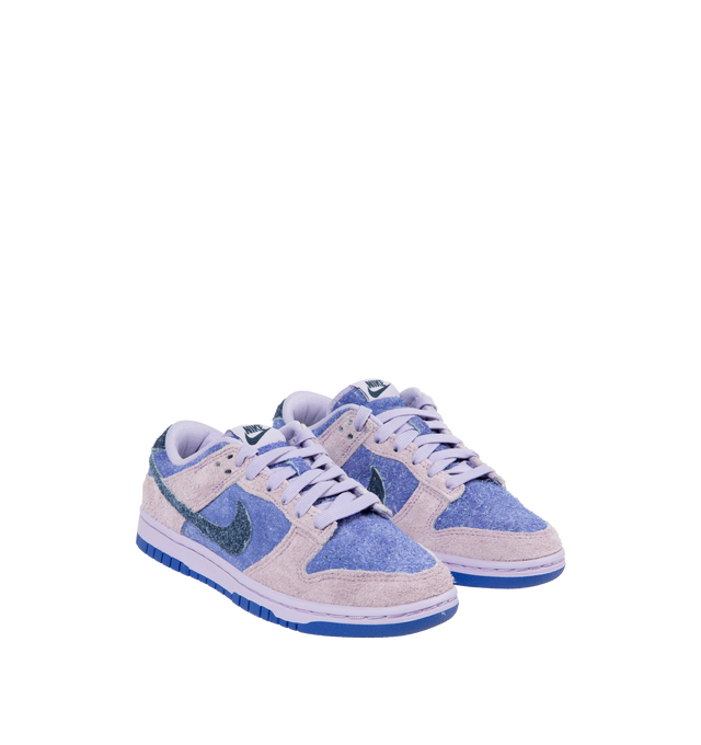 Image 2 of 5 - BLUE - Nike Dunk Low SE Sneakers (Womens) are a lace-up style with foam midsoles, slow-cut padded collars, rubber outsoles, and grippy soles. 