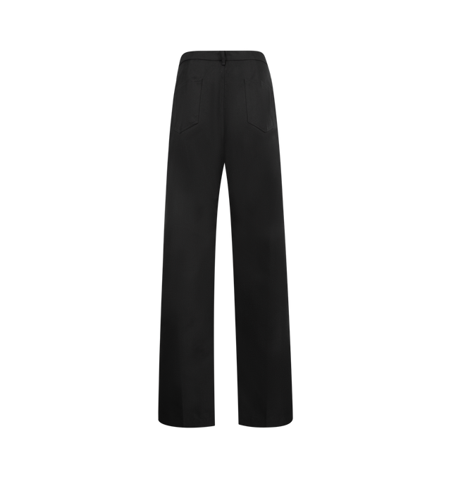 Image 2 of 3 - BLACK - RICK OWENS Geth Jeans featuring rigid denim fabric, button closure with zip fly, 5-pocket styling, creased legs and dart at inseams. 91% cotton, 6% elastomultiester, 3% rubber. Lining: 100% cotton. 