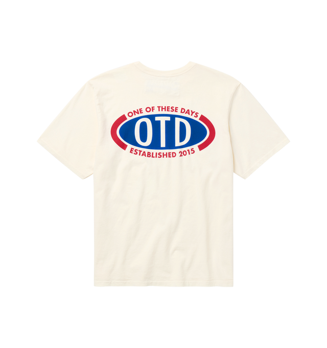 Image 2 of 4 - WHITE - ONE OF THESE DAYS OTD Raceway T-Shirt featuring vintage wash, pre-shrunk, short sleeves, crew neck and graphic on front. 100% cotton.  