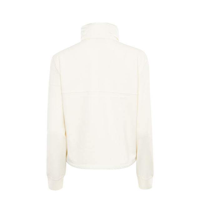 Image 2 of 2 - WHITE - MONCLER Padded Cardigan featuring recycled nylon laqu lining, down-filled front and collar, knit back and sleeves, zip front closure and zipped front pockets. 100% polyamide/nylon. Padding: 90% down, 10% feather. 