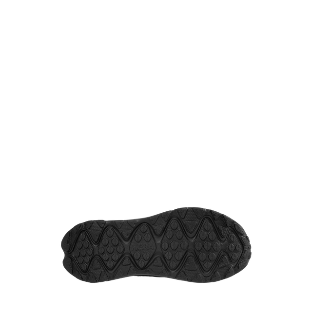 Image 4 of 5 - BLACK - HOKA Ora Primo EXT Shoe featuring a suede upper, G-hook closure that cinches down reflective webbing, scratch rubber toe and heel details, metal hardware, neoprene collar lining and dual-layer EVA midsole. 