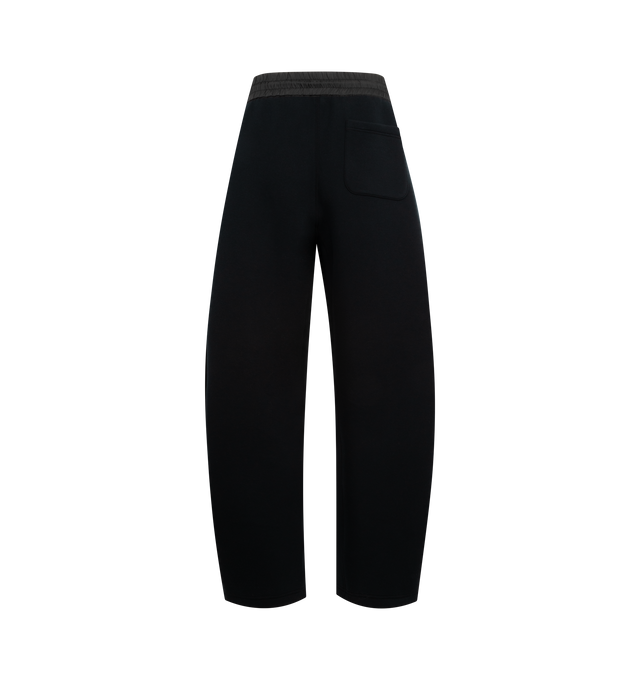Image 2 of 3 - BLACK - SACAI Sponge Sweatpants featuring cotton-blend jersey sweatpants, drawstring at elasticized waistband, three-pocket styling, zip fly. 62% cotton, 38% polyester. Made in Japan.  