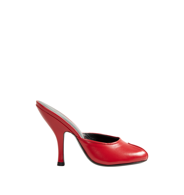 Image 1 of 4 - RED - Jude Women's Date Mule is crafted from baby calf leather and features a sleek slip-on silhouette with a open toe design. Main Material: Baby Calf Leather. Heel Height: 10.5 cm / 4.1 in. Leather Origin: Italy. Made in Portugal. 