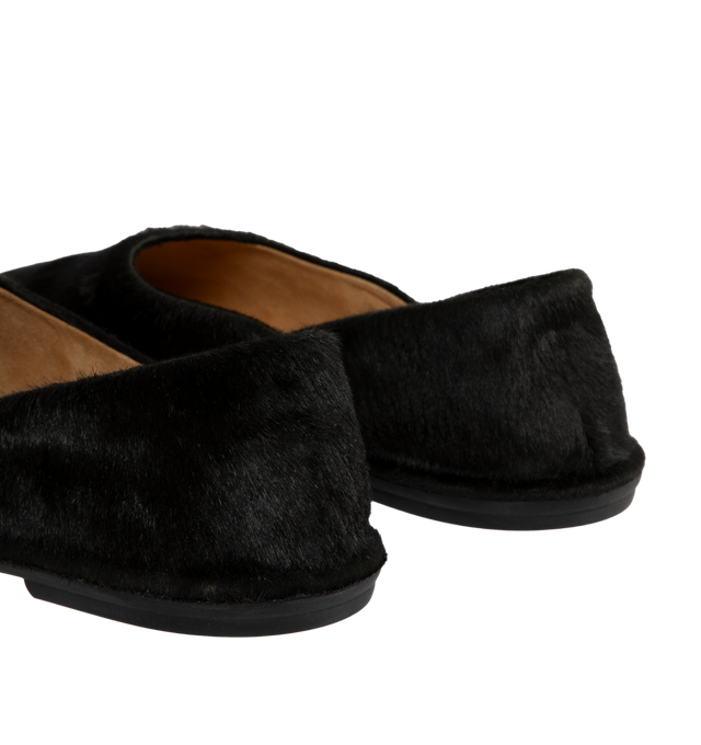 Image 3 of 4 - BLACK - The Row Deconstructed loafer in sleek pony hair with round toe, raised stitching detail and rubber sole. 100% Leather. Made in Italy. 