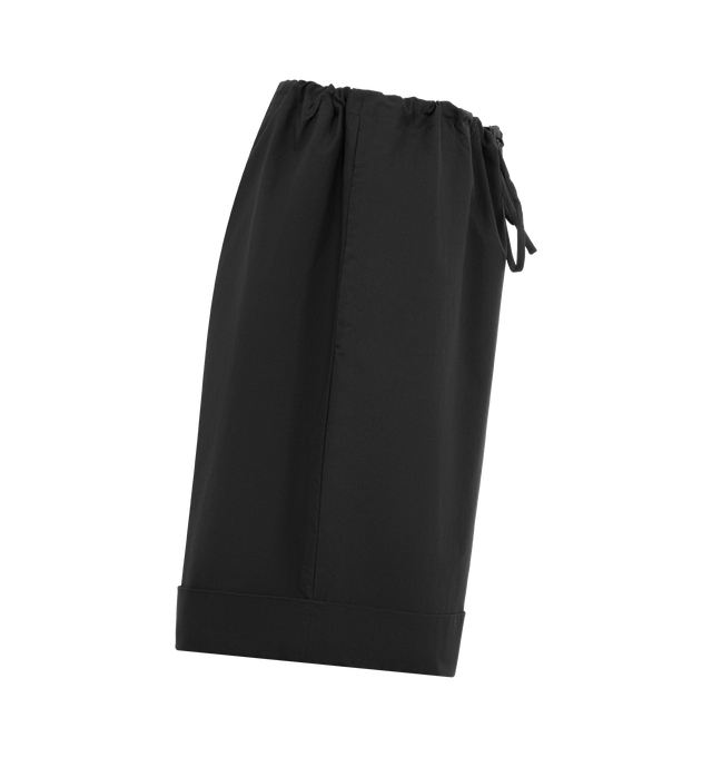 Image 3 of 3 - BLACK - THE ROW Emiliano Short featuring pull-on styling, drawstring closure, side slit pockets and vintage cotton. 100% cotton. Made in Italy. 