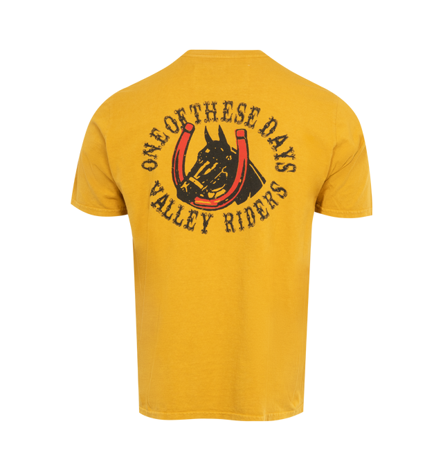 Image 2 of 2 - YELLOW - ONE OF THESE DAYS Valley Riders Tee featuring crewneck, short sleeves and graphic print. 100% cotton. 
