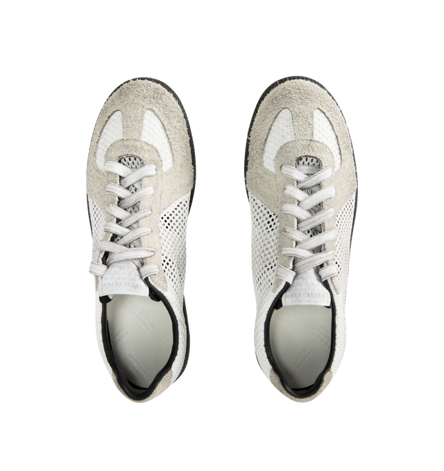 Image 5 of 5 - GREY - MAISON MARGIELA Replica Sneaker featuring mesh panels, panelled design, cotton, lace-up fastening, round toe and rubber sole. 