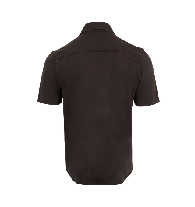 Image 2 of 2 - BROWN - OUR LEGACY Analog Shirt featuring spread collar, button closure, patch pocket, shirttail hem and mother-of-pearl hardware. 100% cotton. Made in Portugal. 