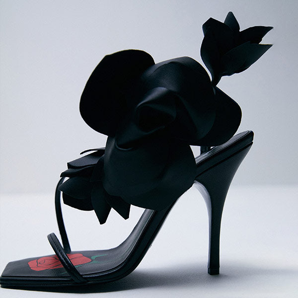 Madga Butrym leather flower heeled sandals