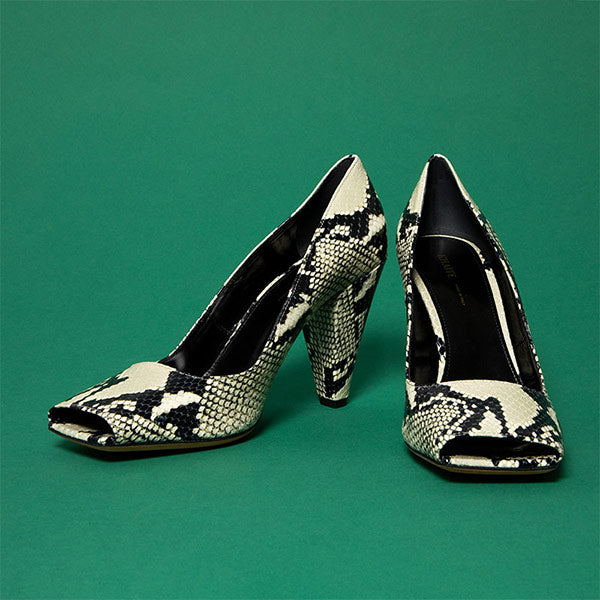 Khaite snake embossed leather pumps