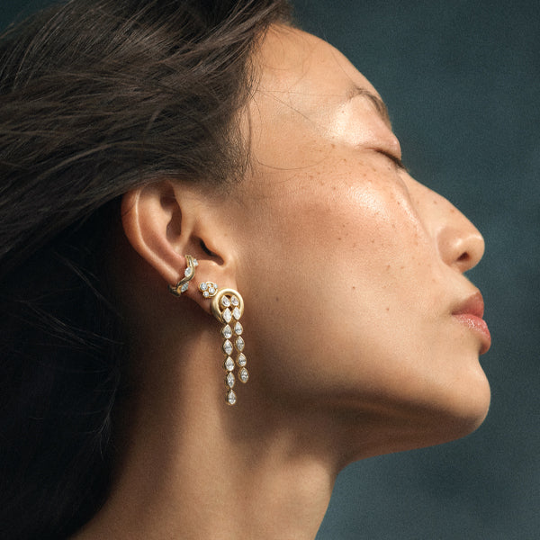 Renna drop diamond earrings