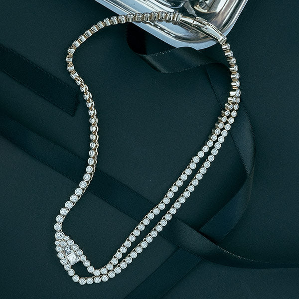 Uniform Object diamond necklace