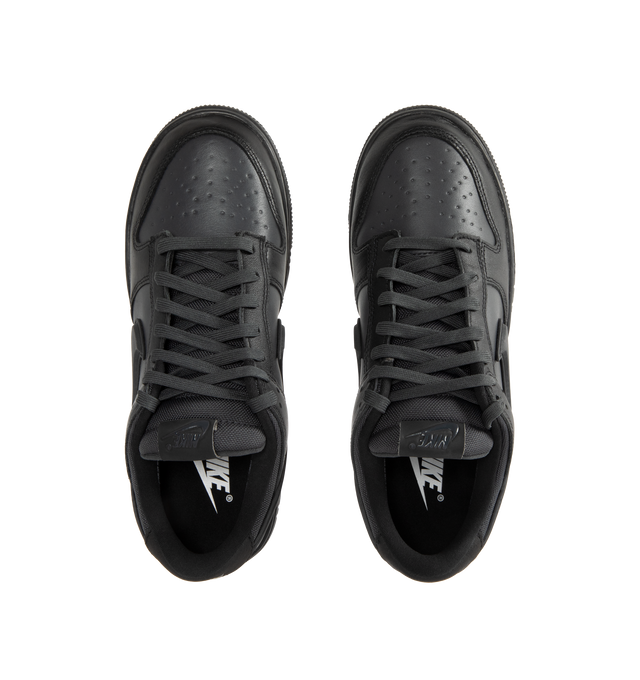 Image 5 of 5 - BLACK - NIKE Dunk Low GORE-TEX Sneaker featuring waterproof GORE-TEX, low-cut silhouette, reflective detail, padded collar, foam midsole and rubber outsole with classic pivot circle.  
