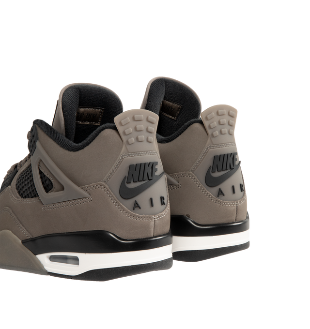 Image 3 of 5 - GREY - JORDAN Air Jordan 4 Retro Sneaker featuring full-grain leather and premium textiles, floating eyestays, Nike Air technology and rubber in the outsole. 